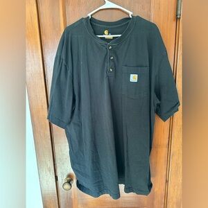 Black carhartt button up t shirt